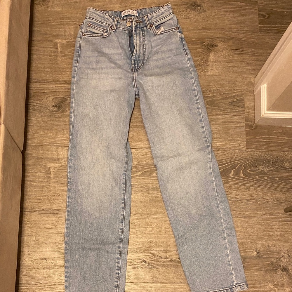 Primark Women's Light Blue Straight Leg Jeans
